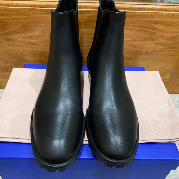 Brand New Stuart Weitzman Laine Black Chelsea Booties US Women's sz 8 B / 38 - Picture 2 of 10